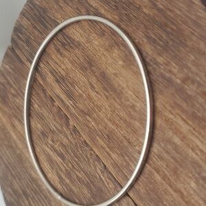 B2108 silver tone simplistic‎ stacking bracelet wardrobe staple